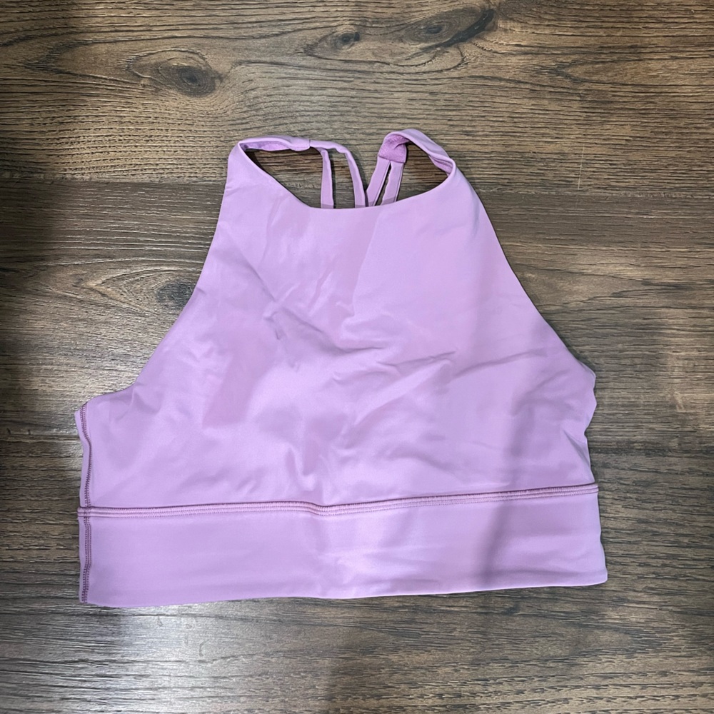 Lululemon high neck light purple sports bra size 10